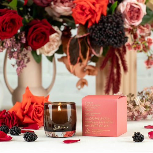 Velvet Rose Garden, Patchouli, Amber
Scented Soy Candle | 140gm
